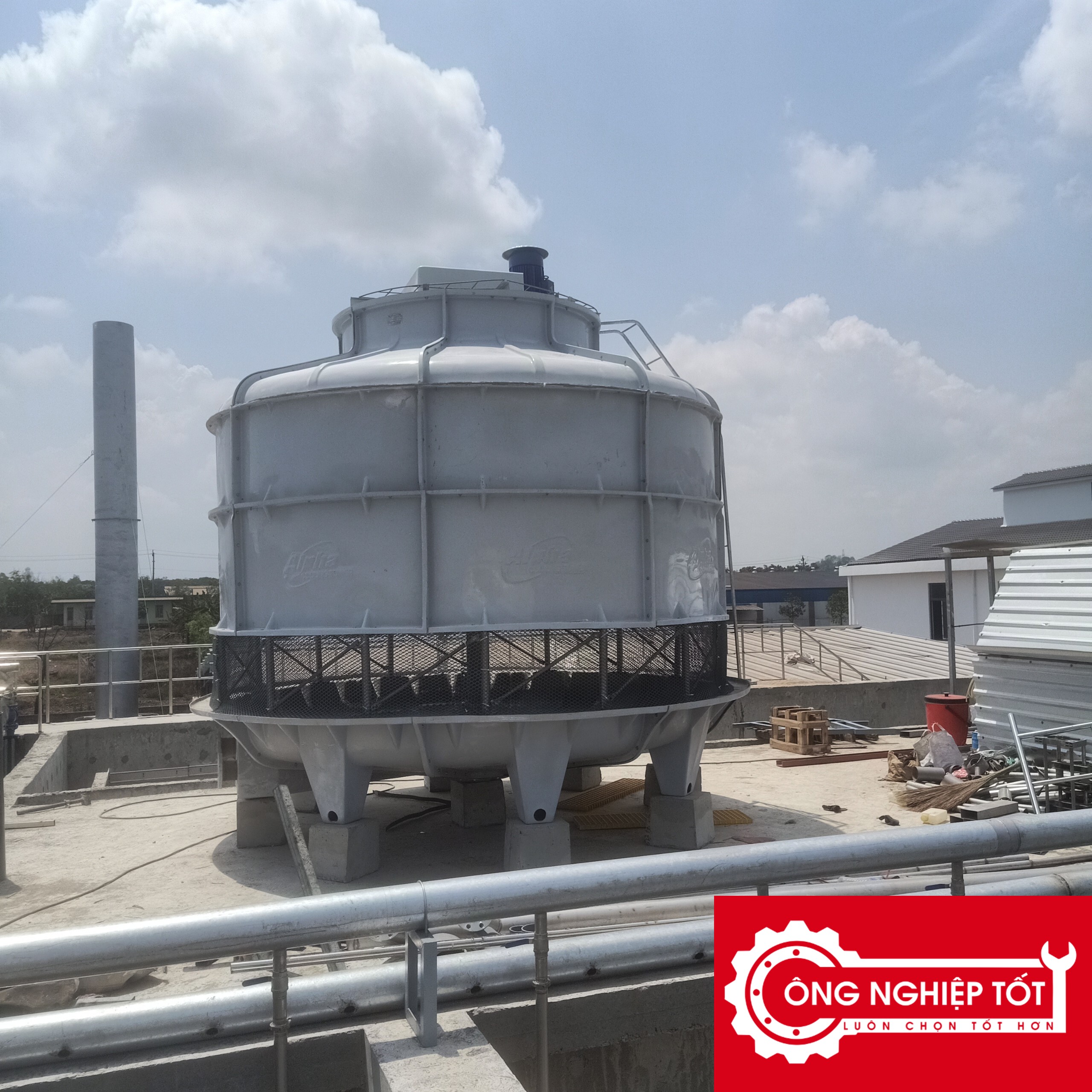 Hình ảnh thực tế tháp giải nhiệt Alpha 300RT (dạng tròn)